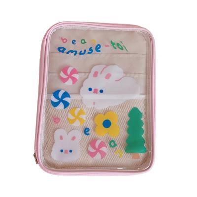 China Hot Selling Pad Host Good Quality For iPad 9.7 IFor Pad 11inch Cartoon Customize Transparent Flat PVC Storage Bag for sale