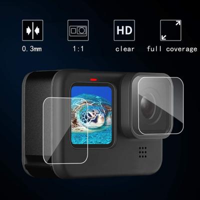 China Easy Install High Quality HD Action Camera Tempered Transparent Movie HD Screen Protector for sale