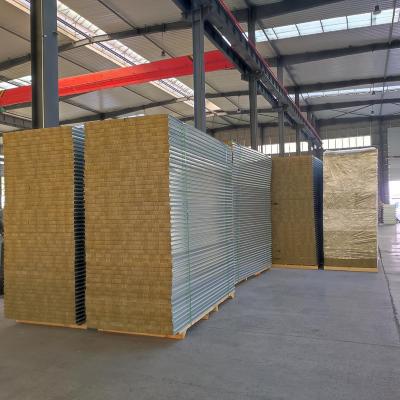 China Industrial Fireproof Steel Fiberglass Sandwich Panel As Warehouse Wall Panels, Office Building, Construction Camp 2023 for sale