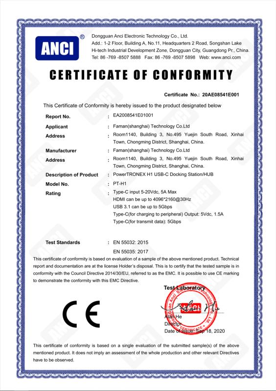 CE - Faman (Shanghai) Technology Co., Ltd.