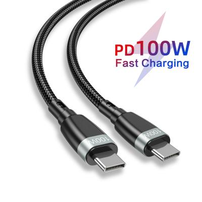 China Also Support Laptop 5A PD100W Super Fast Charging Type C To Type C Data Cable For Apple Laptop for sale