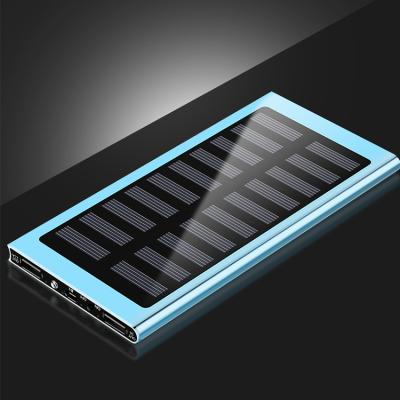 China Dual USB Mini Slim Solar Power Bank 20000mAh Solar Power Bank for sale