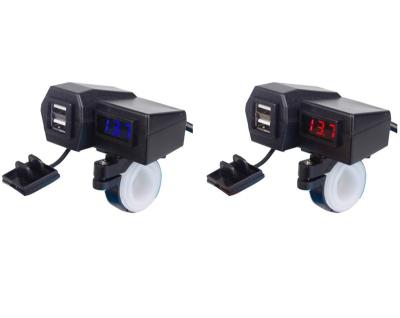 China Handlebar Mount Motorcycle USB Phone Handsfree 12V / 24V Fast Charging Charger for sale