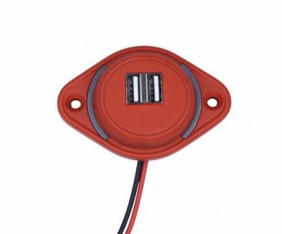 China Charger Built In Car 2022 Dual USB Ports 3.1A Charger For Installing In Boat Alum Hardware for sale