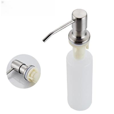 China Modern Metal 304 Stainless Steel Soap Dispenser Liquid Soap Dispenser Manual Sink Pump for Kitchen Sink for sale