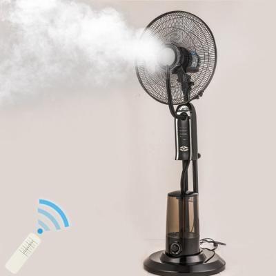 China Remote Control Electric Portable Spray Water Floor Stand Machine Humidifier Fan Hotel Cool Mist Fan with Mist for sale