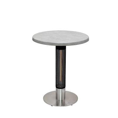 China IP45 Waterproof Patio Stored Electric Infrared Outdoor Table Heater 1500w with a Table for Coffee for sale