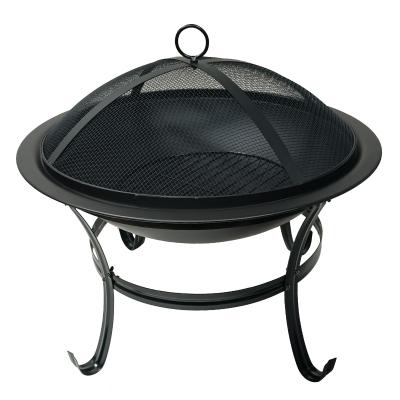 China Easily Assembled Portable Fire Mines Boilermakers Iron Charcoal Table Wood Burning Round Patio Garden Metal Outdoor Grills 3-5 Person for sale