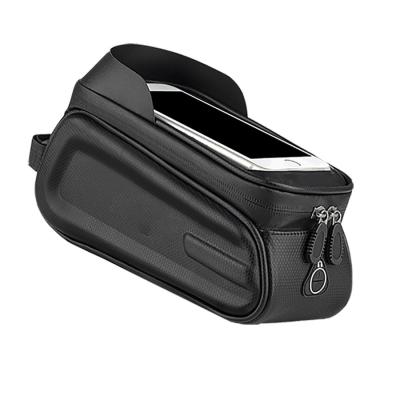 China Waterproof MTB/ROAD Bike Front Frame Phone Bag Bicycle Tool Mount Bag Phone Case Holder Cycling Top Tube Frame Bag for sale