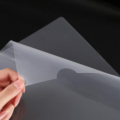 China Factory wholesale office meeting letter A4 report waterproof thicker cheap plastic cutting flow L clear transparent shape folder for sale