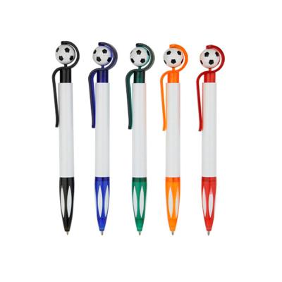 China Promotional World Cup Soccer Pen Game Promotional Gifts Design Korean Sports Soccer Fluid Tip Writing Pen Plastic Football Pen for sale