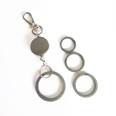 China Car Key Chains High-Hardness Quality CNC Side Push Designed Protect Your Key Nails Chain Key Rings Holder Split Rings Titanium Key Chain for sale