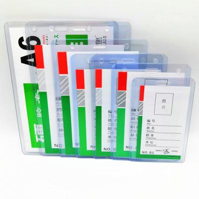 China » PVC 2.25*3.5 Hard Case Game Bank Card Bohemian Pocket Keep Clear Storage Pocket Staff Badge ID Card Holder for sale