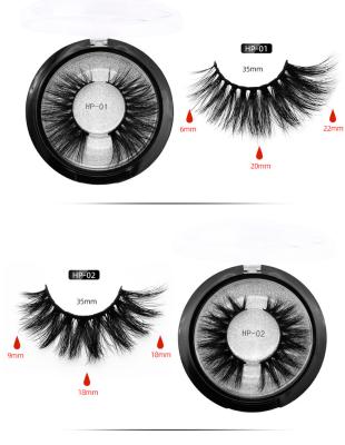 China Natural Curl New 1Pairs 3D Mink Lashes Bulk Faux with Natural Tapered Natural False Eyelashes Mink Lashes Pack Short Custom Box Wholesales for sale