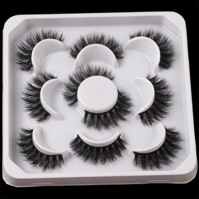 China HBZGTLAD New Fashionable 5 Pairs 11-20mm 3D False Eyelashes Natural False Eyelashes Makeup Kit Mink Lashes Extension Mink Eyelashes maquiagem for sale