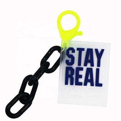 China Hot selling quality plastic hip-hop waist metal accessories transparent pants chains for pants or waist for sale