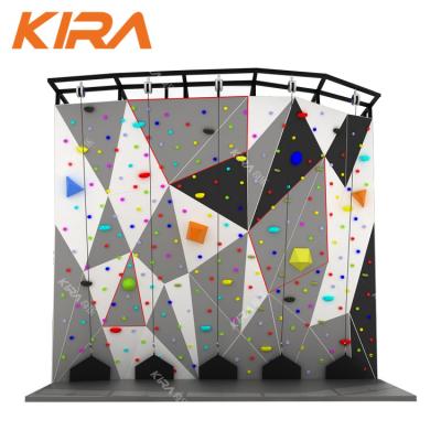 China Durable Bouldering Wall Climbing Indoor Cross Climbing Wall With Protective Device for sale