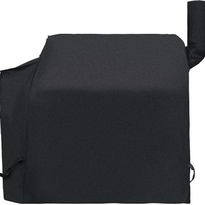 China Dustproof Outdoor Wooden Waterproof BBQ Grill Cover Pellet Grill Cover Black Full Cover Black for sale