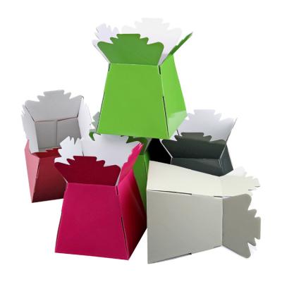 China Wholesale Recyclable Hot Sale Full Color Fancy Bouquet Corrugated Paper Packaging Box for sale