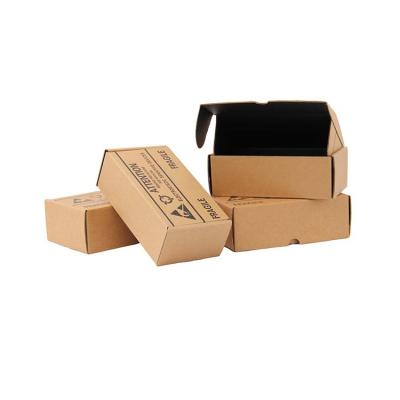 China Wholesale Recycled Biodegradable Two Sided Corrugated Materials Custom Brown Cardboard Kraft Paper Packaging Mailer Box Sunglass for sale