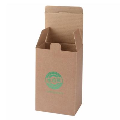 China Custom Size OEM Single Wall E Flute Recyclable Corrugated Coffee Packaging Shipping Box With Hot Stamping Logo for sale