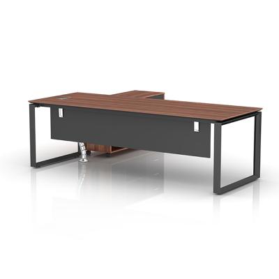 China Modern Scrivania Extendable Home Wood Furniture Escritorio L Shape Panel Laptop Desk Table Office Desks With Steel Legs for sale