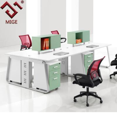 China White Metal Fine Frame Linear Multi User Performance Computer Workstation for sale