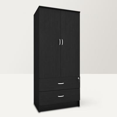 China Storage MDF 2 Doors And 2 Drawers Cheap Modern Wardrobe Wardrobe Bedroom Furniture for sale