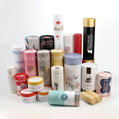 China Eco-friendly Paper Tube Packaging Custom Plastic Tube Packaging paper Cylinder Packaging for sale