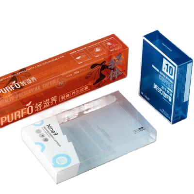 China Eco-friendly Transparent PVC box resistance flat pack clean  printing foil stamping silkscreen plastic box for sale