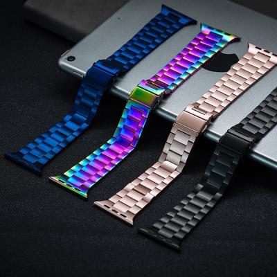 China Stainless Steel Stainless Steel Watchband For Apple Watch Band 42mm 38mm For Series 6/5/4/3/2 Se Belt Link Bracelet Metal Wrist Watch Band for sale