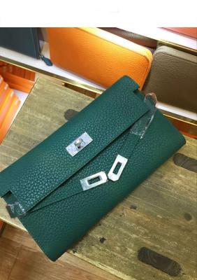 China OEM high quality green women soft calfskin purse designer purse passport wallet card wallets LR-W02-23 for sale