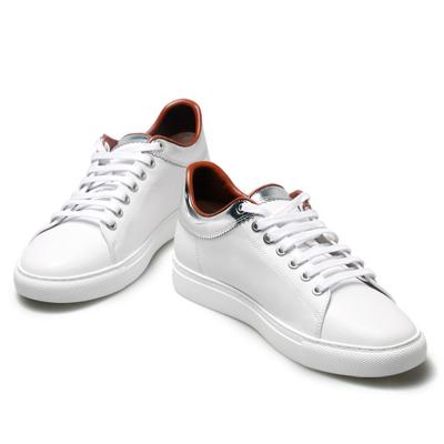 China Brand design Casual Sneakers white lady Genuine cow leather Lace Up lovers shoes soft-soled comfortable sneakers HC-105 for sale