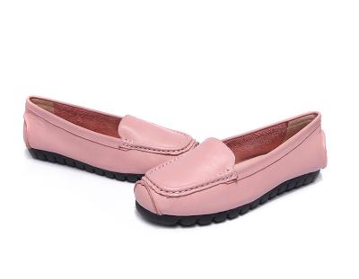 China high quality pink slip-up loafers cowhide driving shoes women comfortable shoes fashion brand designer shoes BS-L2 for sale