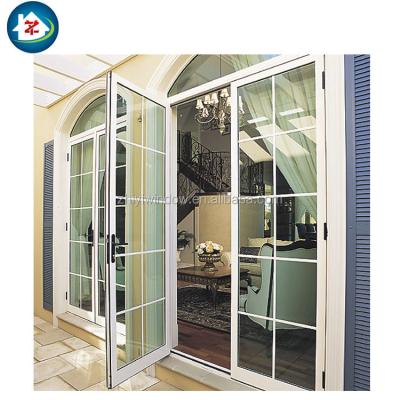 China Modern Fancy Style Exterior Aluminum Profile Fashion Casement French Swing Door for sale