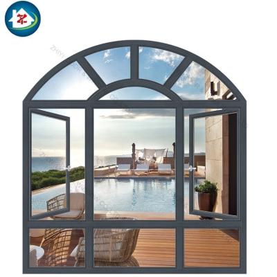 China Cheap Home Aluminum Curved Swing Casement Windows For Sale for sale