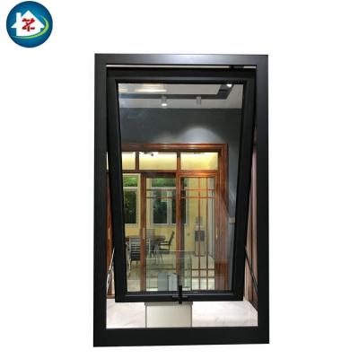 China Aluminum glazed windows and double magnetic screen doors for sale