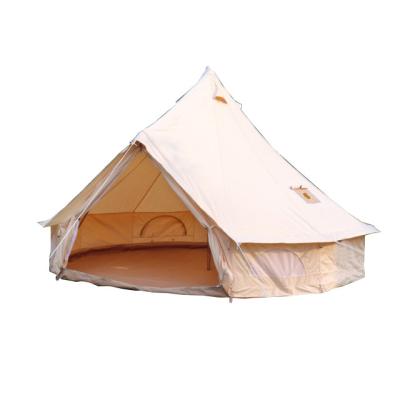 China 3M 4M 5M 6M Waterproof Camping Glamping Canvas Tent Outdoor Luxury Hotel Straight Tie Type Four Seasons Bell Yurt for sale