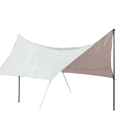 China Straight tie type waterproof outdoor camping tent, sunshade, multi-person quadrilateral, awning for sale