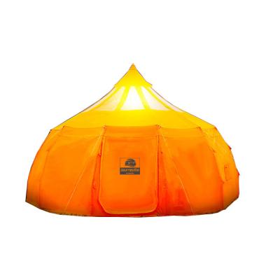 China Straight Tie Type 4mM/5M/6M Outdoor Glamping Luxury PVC Roof Bell Tent, Large Waterproof Cotton Canvas Bell Tent for Camping, Family, Resort for sale