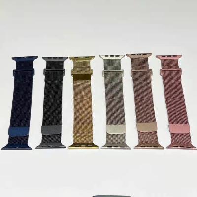 China Fashion/Shockproof/Magnetic Fashion/Shockproof/Magnetic Strap For Apple Watch Band 44mm 40mm 42mm 38mm Stainless Steel Metal Strap Magnetic Milanese Loop For Apple Watch 3 Se 5 6 7 for sale