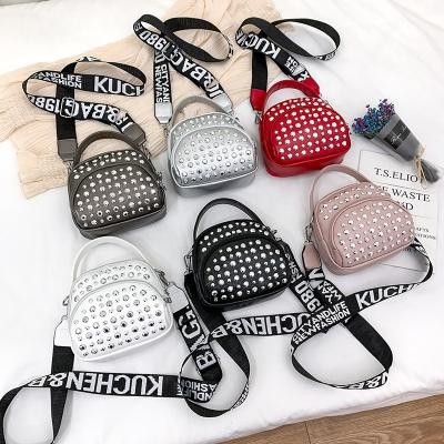 China New Fashion TS9536 2021INS Rivets Female Handbags Messenger Bag MINI Bag 2021 Stylish Soft Leather Handbag Designer for sale