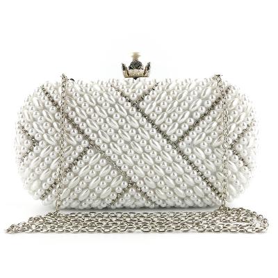 China TS5015 Fashion New Arrival 2021 Ladies Party Wedding Pearl Purse Crystal Rhinestones Clutch Evening Bags for sale