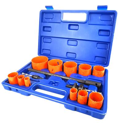 China Hot Selling Masonry Drilling 14Pcs HSS Bimetal Hole Saw Set for sale