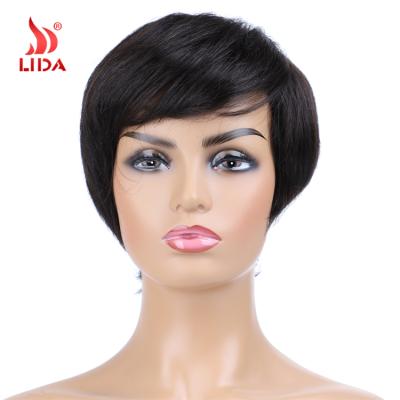 China New 6403 Natural Curl Lida Brazilian Hair Wig Lead 2020 Short Style Natural Wigs à venda