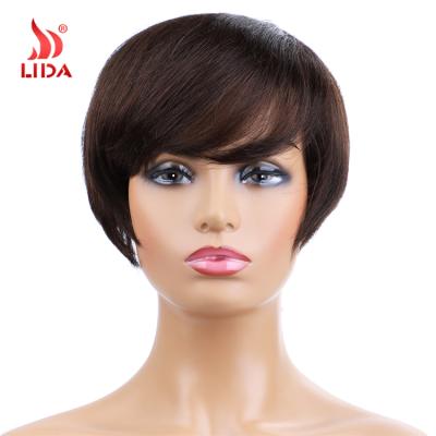 China Malaysian Short Curly Mono Curly Hairstyle Lida Natural Lead Wigs 6371MN à venda