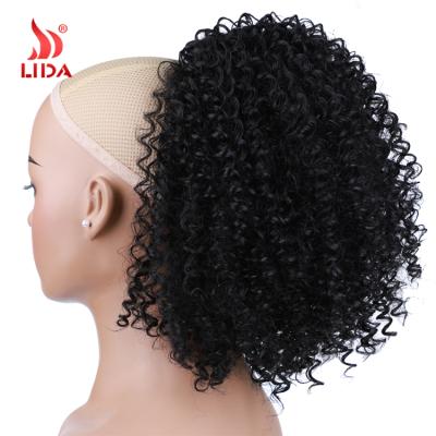 China Jerry Curl Lida Synthetic Jerry Curly Ponytail Hair Extension 20