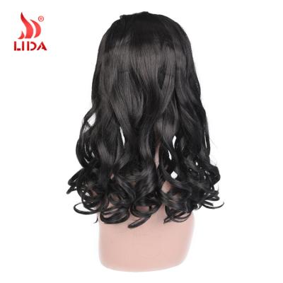 중국 Lida 8Pcs/set Curly Wavy Curly Blonde Clip In Hair Extensions Wigs 20Inch Natural Wavy Curly Long Synthetic Hair Clip In Extensions 판매용