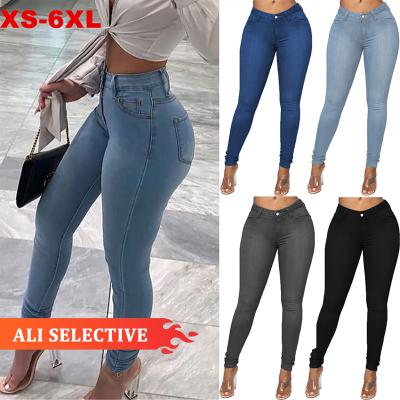 China TR2023 Anti-Wrinkle Anti-Wrinkle Amazon Hot Sales Newcomers Plus Size Skinny Jean Women Jeans Pants And Jeans for sale