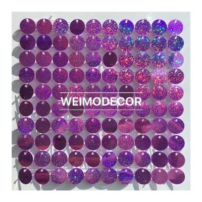 China Integrated Ceilings Wholesale 30*30mm Party Backdrop 12 Panels Sequin Shimmer Wall Decoration for sale